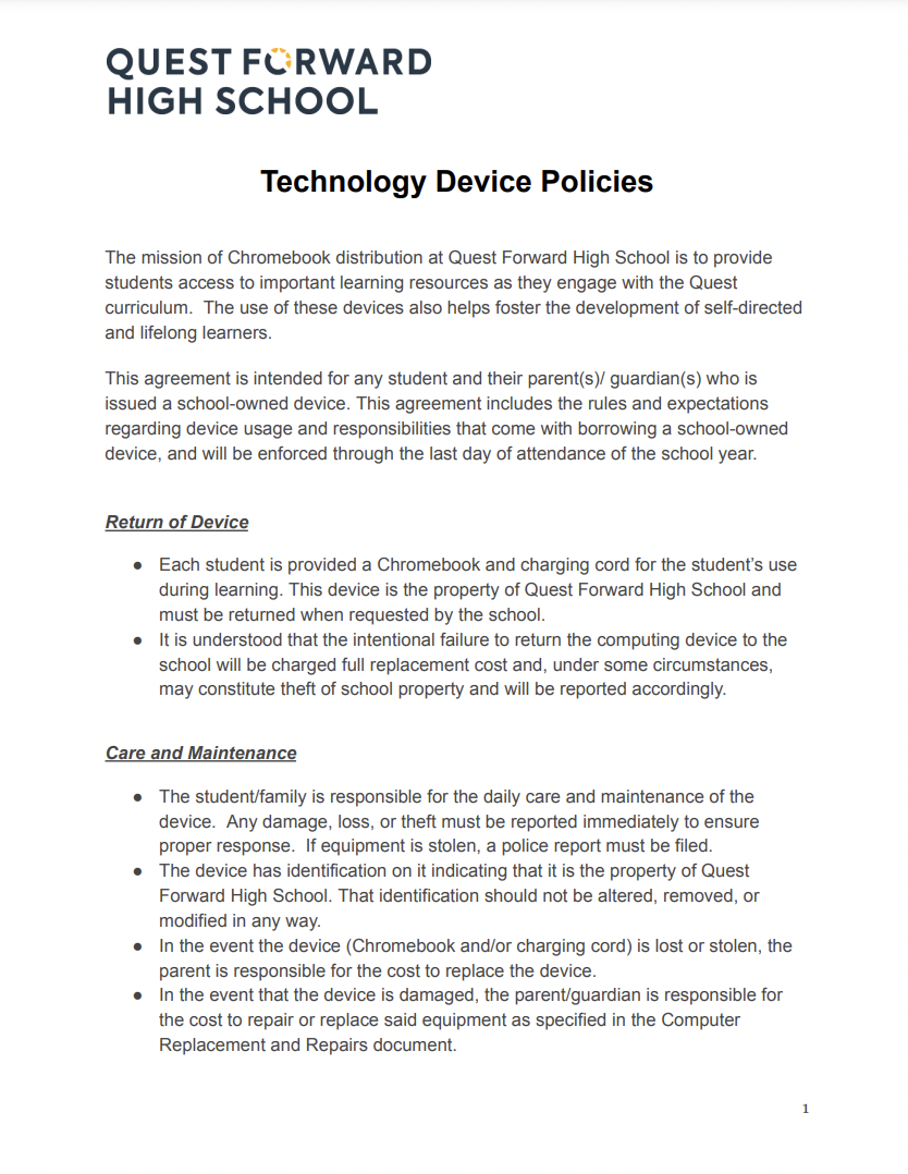 QFHS Tech Policy